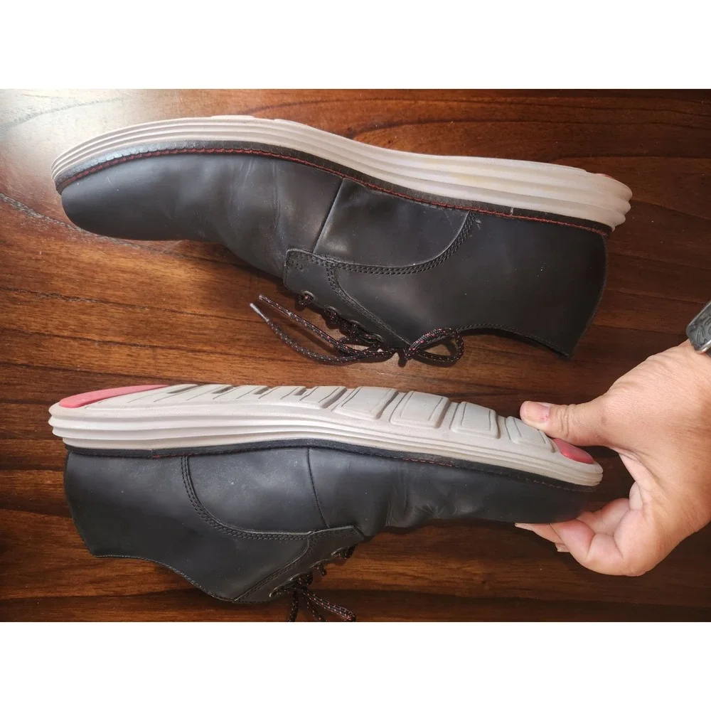 Cole Haan Men's OriginalGrand Plain Toe Oxford Leather Shoes Black Size 10.5